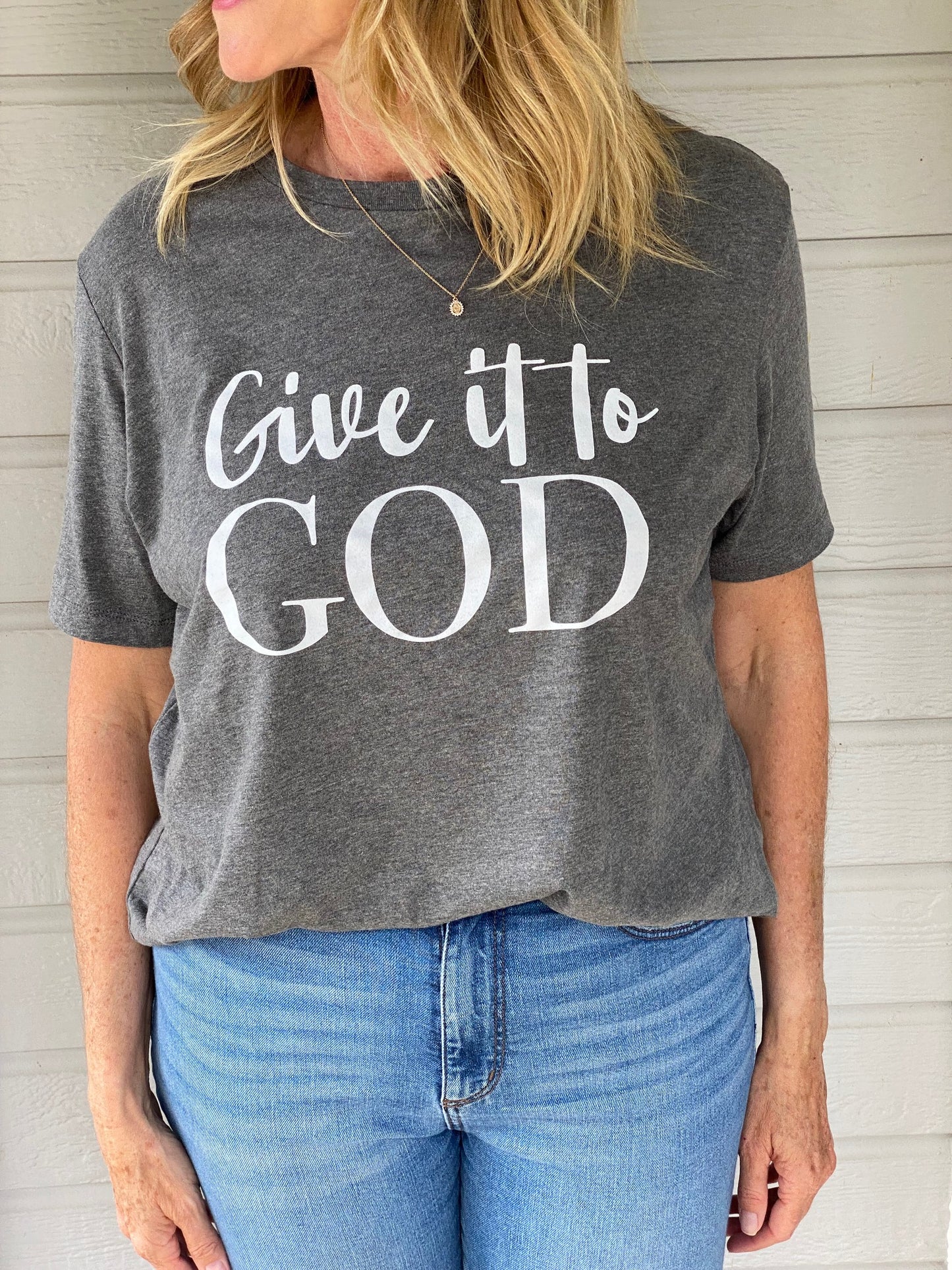 Give It To God Tee | XL Dark Heather Grey